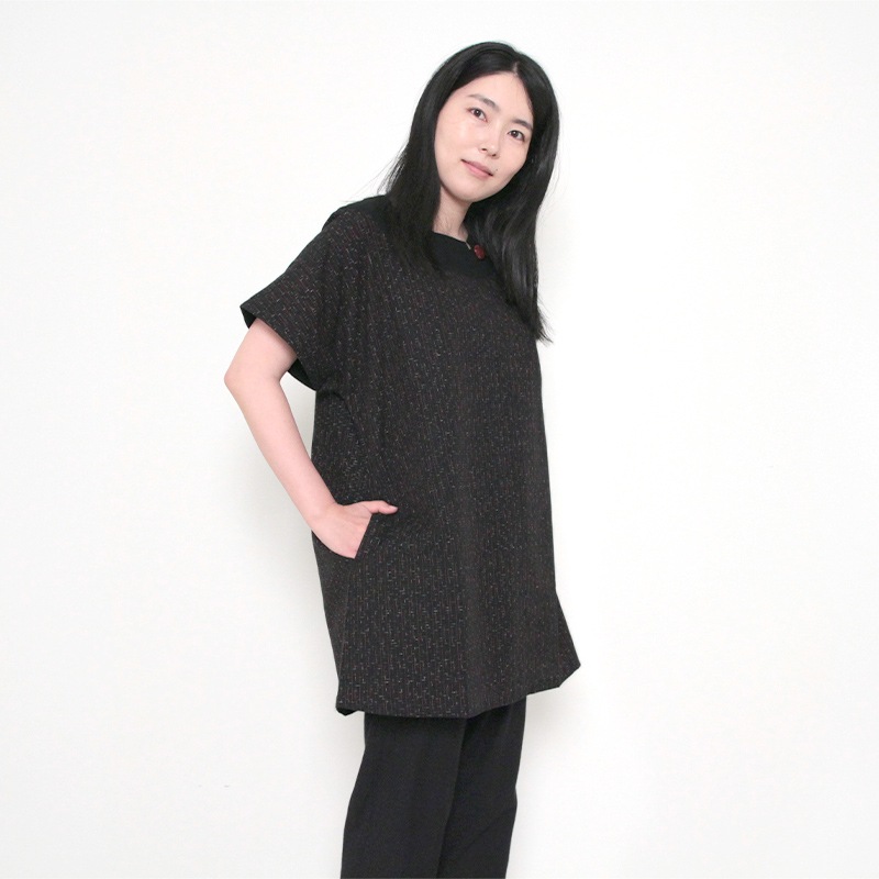 和木綿 雪加プルオーバーチュニック