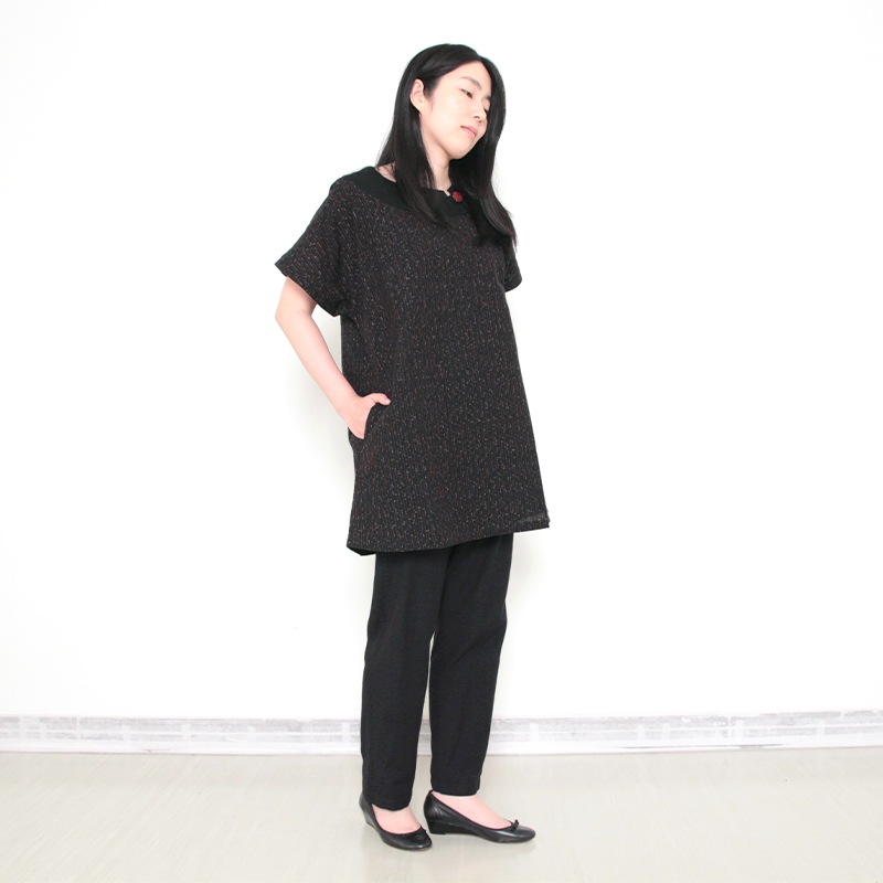 和木綿 雪加プルオーバーチュニック
