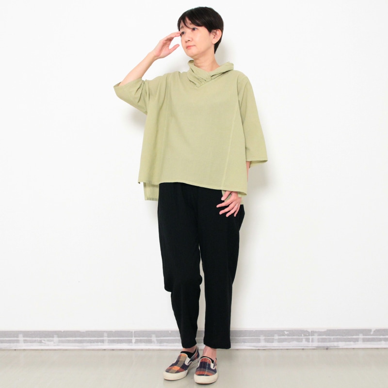 からみ織り 羽織 イエローグリーン