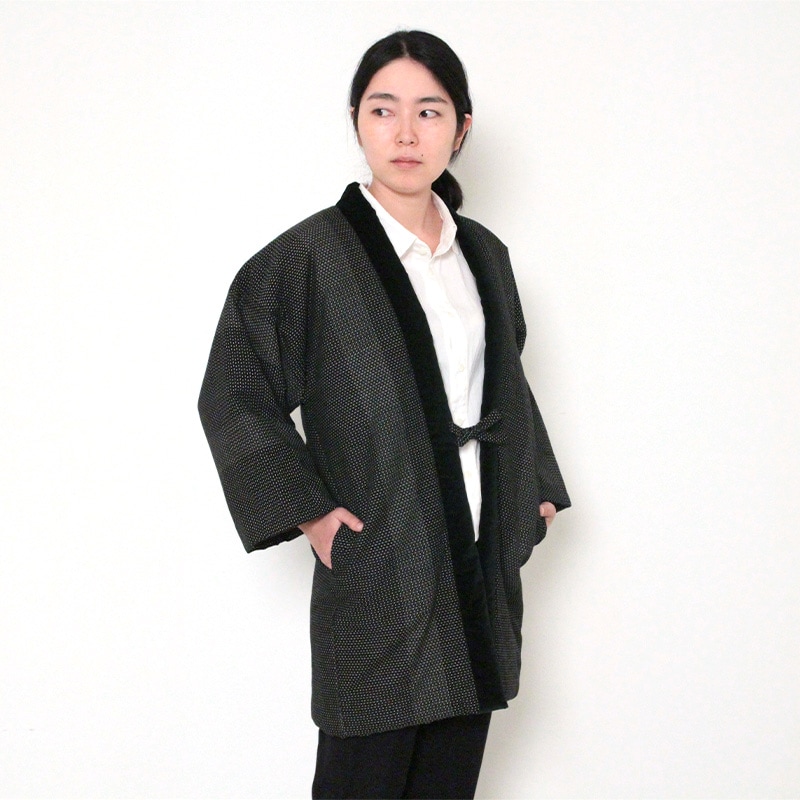 半纏［都鳥(みやこどり) 袢天］全2色 中わた：綿100%/フィット型(男女