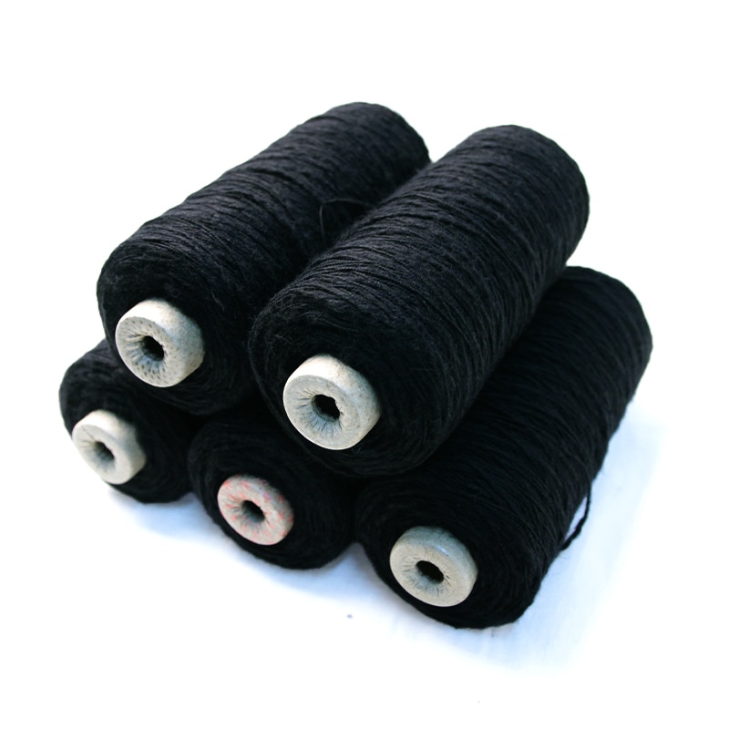 織り糸 [和木綿 スラブ糸] 単色5本セット 約600g入り 全4色