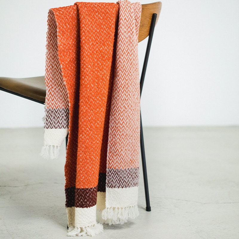 ウールコットンブランケットショール写真