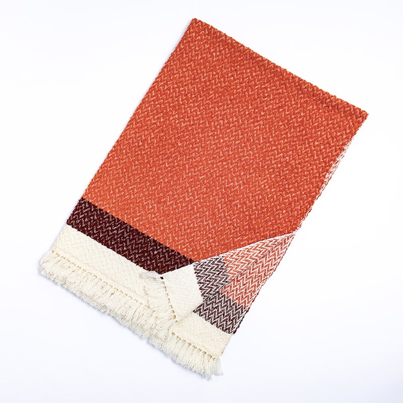 ウールコットンブランケットショール写真