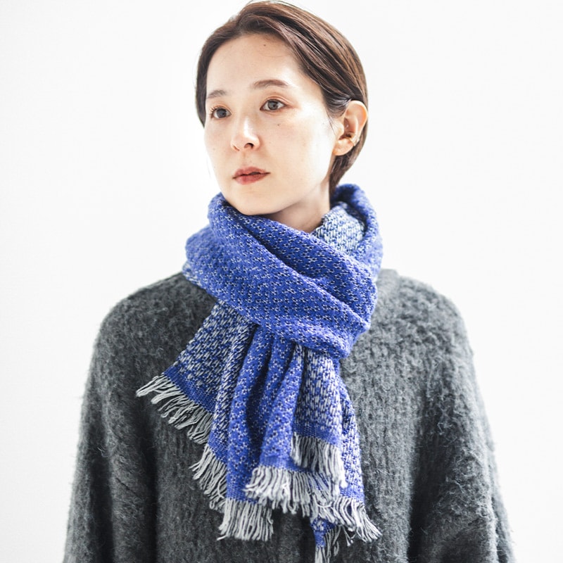ウールコットンマフラーの写真