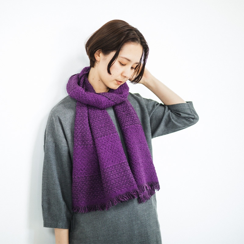 ウールコットンマフラーの写真