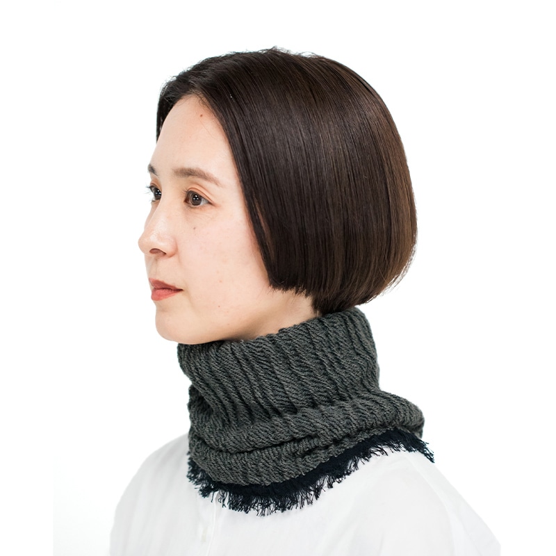 工房織座 [WOOL REVERSIBLE NECK WARMER ウール リバーシブルネック
