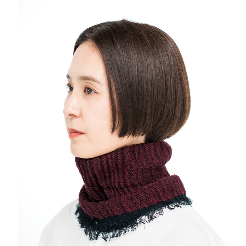 工房織座 [WOOL REVERSIBLE NECK WARMER ウール リバーシブルネック