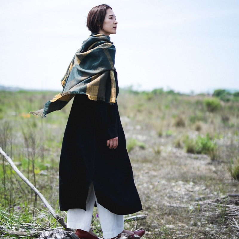 AYA WOOL SHAWL mosaic panelの写真