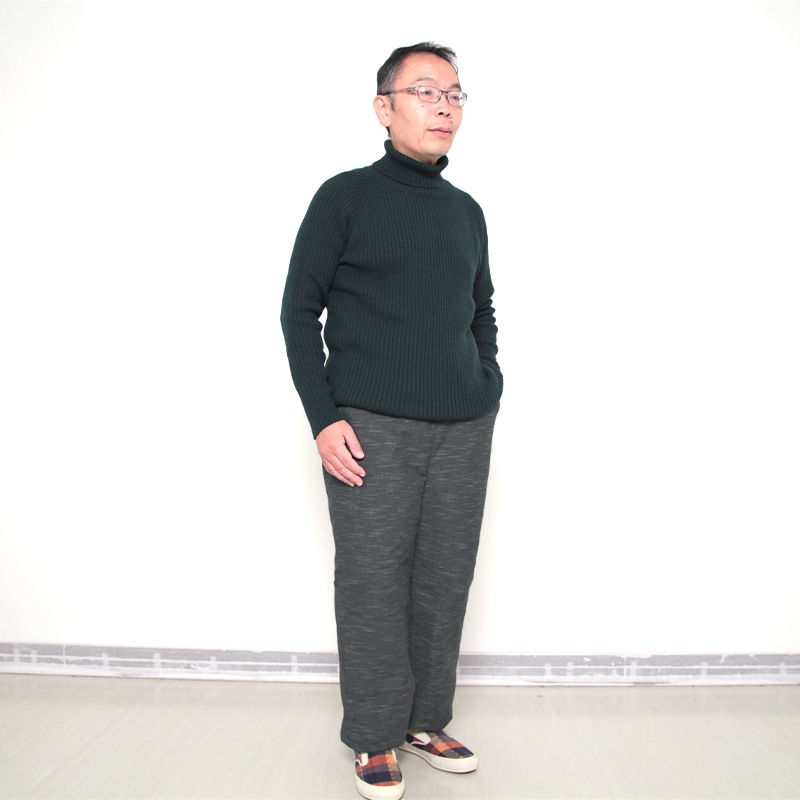 キルトパンツ 写真 男性モデル