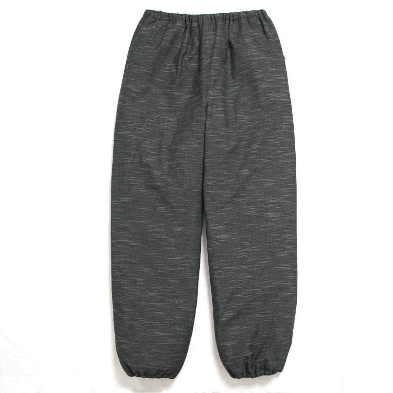 和キルトパンツ グレーの写真
