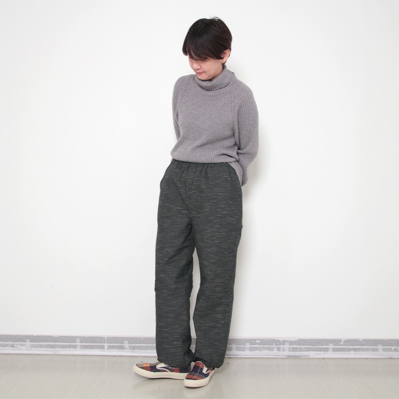 和キルトパンツ グレーの写真