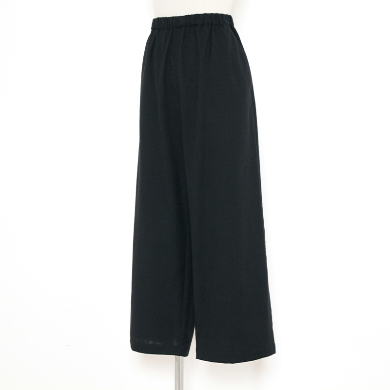 パンツ [彩藍 野風クロップドパンツ] 黒 綿100％