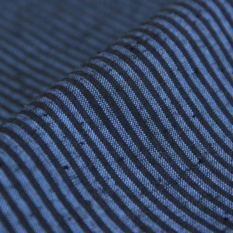 和木綿「小縞」生地 ブルー