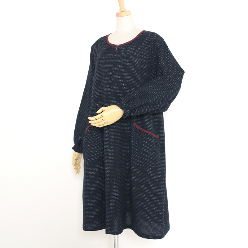 薄小絣調黒の写真