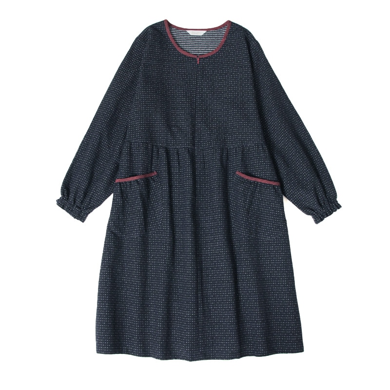 薄小絣調スモック 平置き