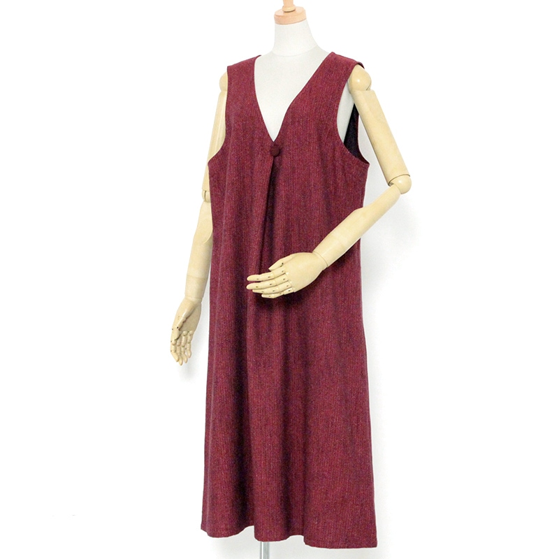 彩藍 熱砂ジャンパースカート 赤