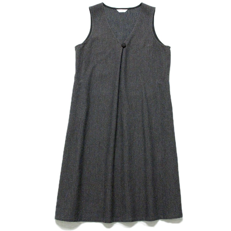 彩藍 熱砂ジャンパースカート グレー 商品平置き