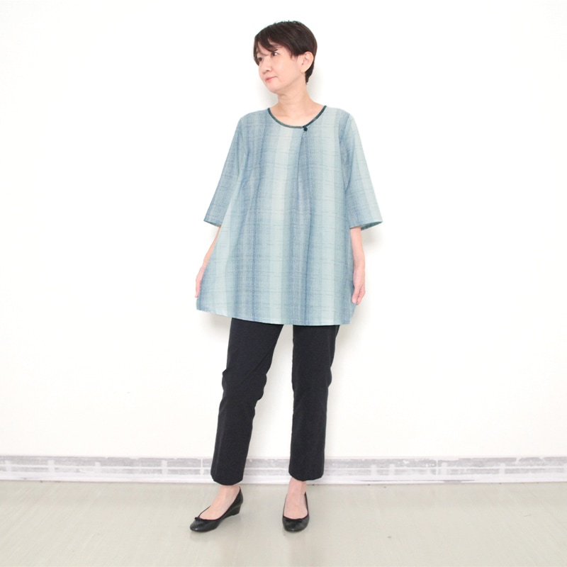 和木綿 雪加プルオーバーチュニック