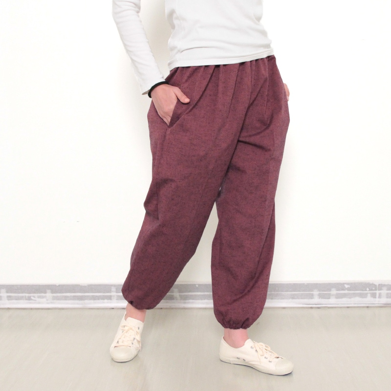 紬織りパンツ