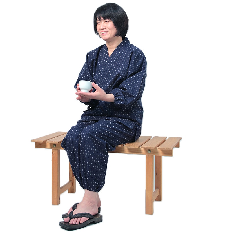 作務衣「十字織り」モデル着用写真