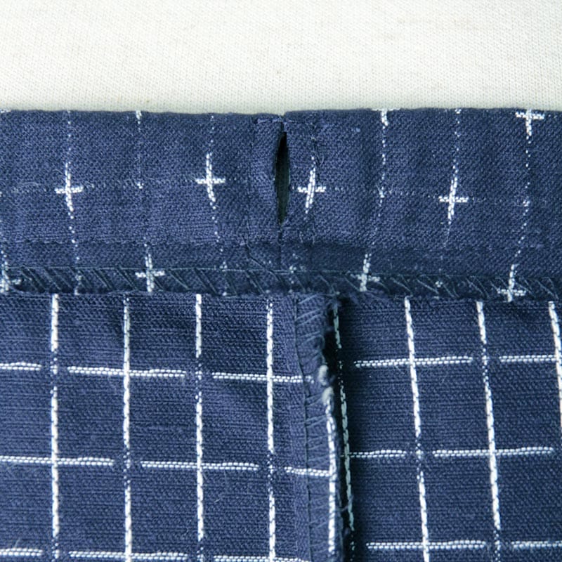 作務衣「十字織り」ウエスト写真