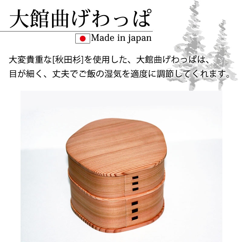 お弁当箱 大館工芸社 曲げわっぱ 梅花 弁当箱 秋田杉 770ml 2段 日本製