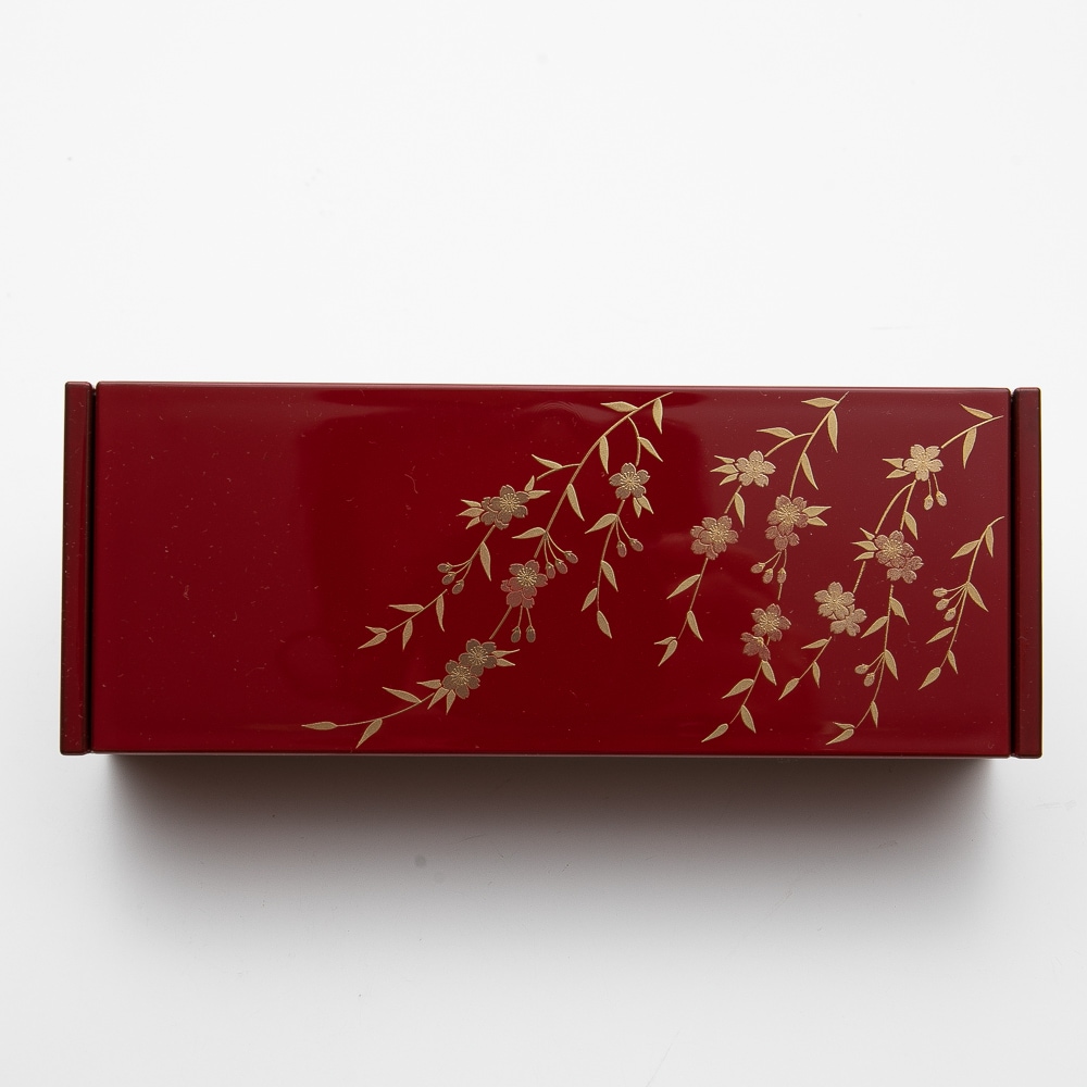 会津塗り 長角ジュエリーボックス 朱 さくら | 和雑貨 | 曲げわっぱと