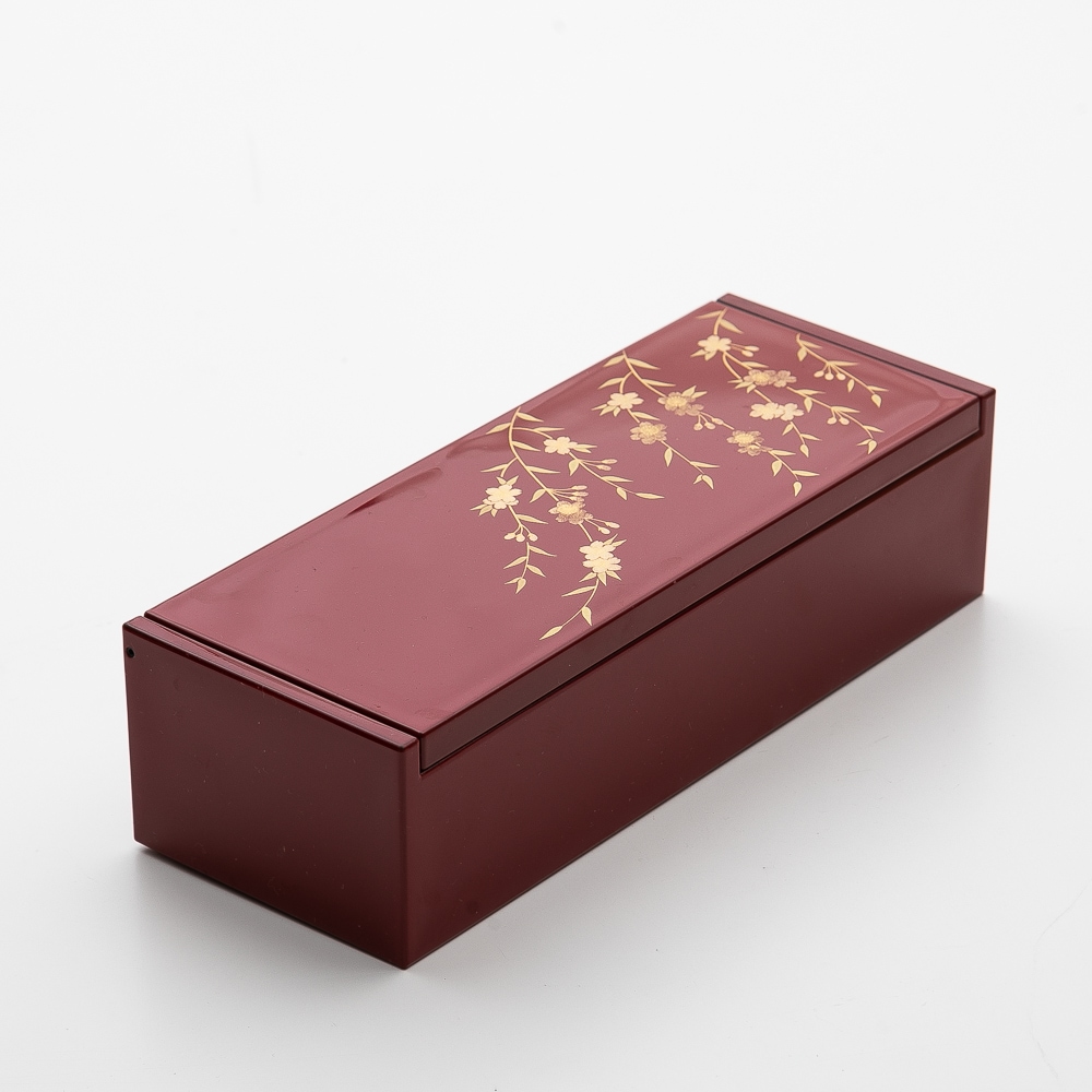 会津塗り 長角ジュエリーボックス 朱 さくら | 和雑貨 | 曲げわっぱと