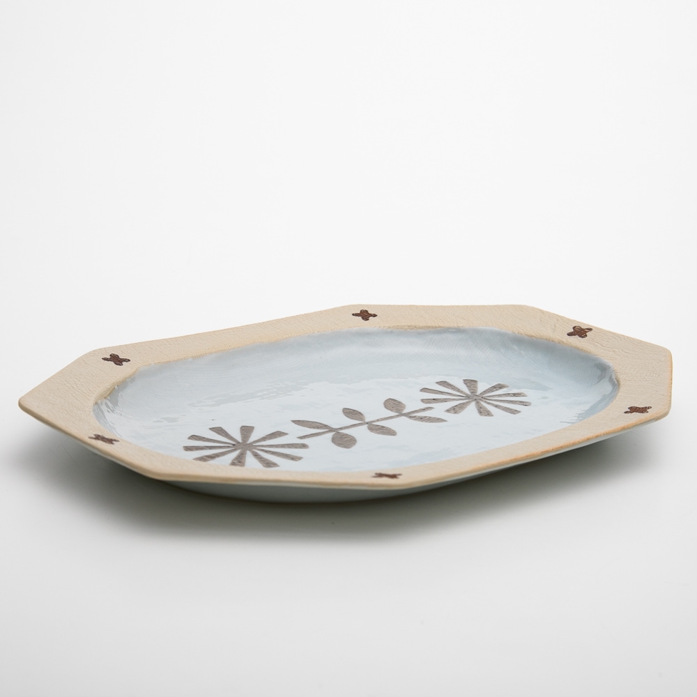 カレー皿 SEIJI HANA 大皿 茶【 カレー皿 パスタ皿 おしゃれ