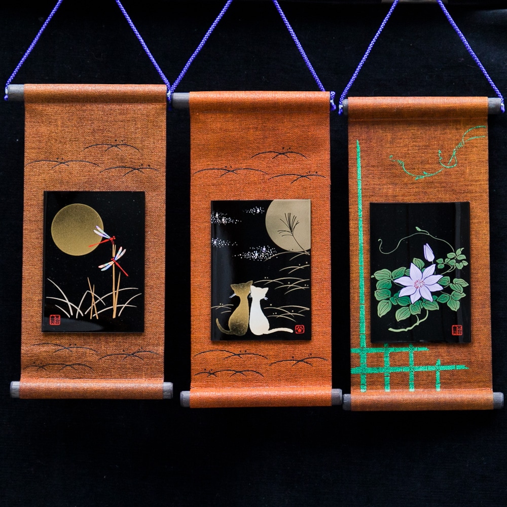 ☆未使用☆会津漆器☆黒 葉書入れ 花かんざし 木製本漆塗 白木屋漆器店オンラインショップ＜黒＞4.5小物入れ 桜