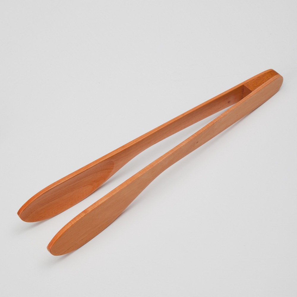 天然木製 ソリッド キッチンツール トング マホガニー Tongs