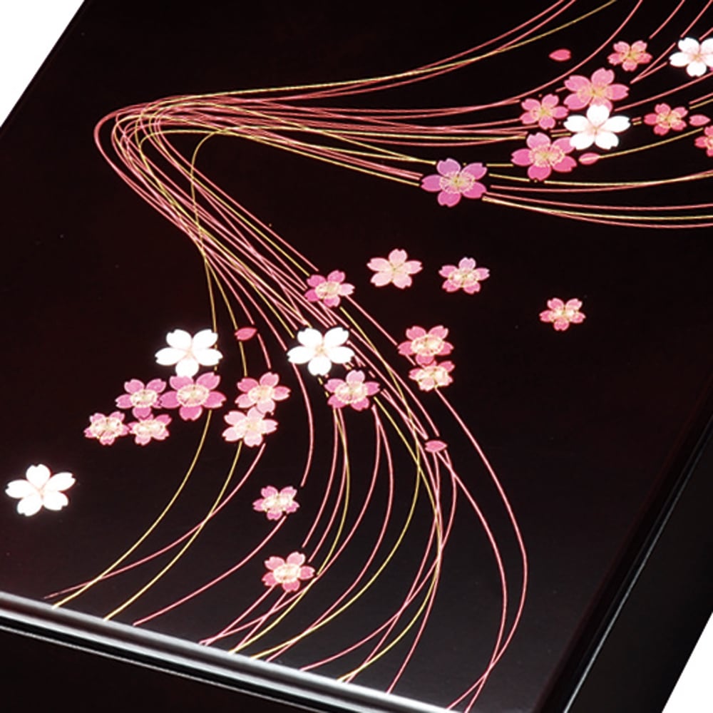 紀州塗り 尺1寸 木製板蓋文庫 京桜（A4判） | カテゴリ2,文庫 | 曲げ