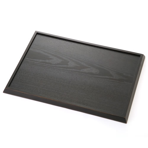 漆塗りのお盆2種／漆器（57cm × 57cm）