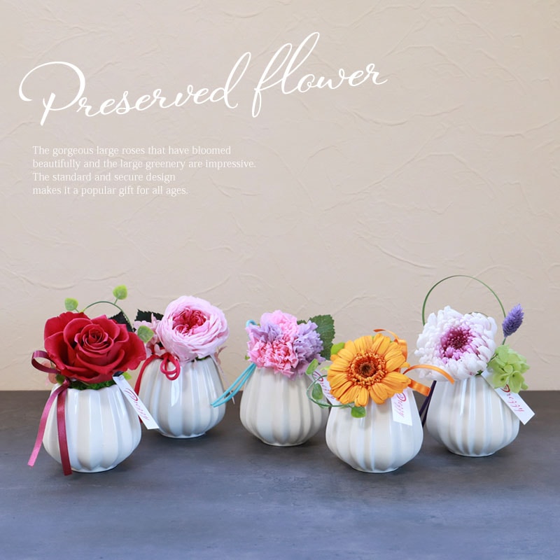 プリザーブドフラワー クリアケース入り マノン 一輪花 母の日 ギフト