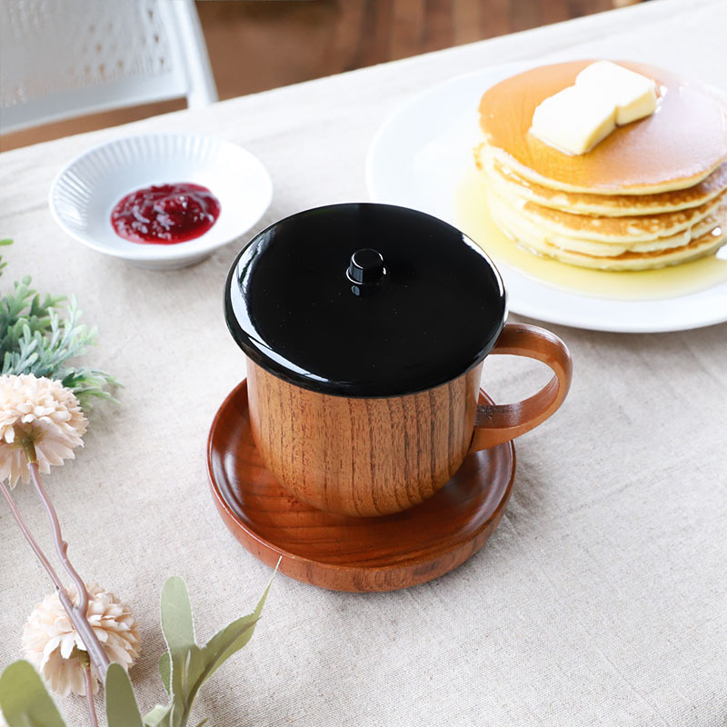 湯呑み蓋 会津塗り 日本製 選べる3サイズ つまみ付き おしゃれ 湯飲み