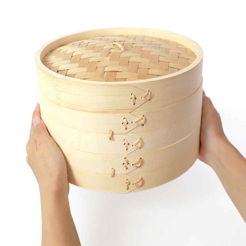 竹製中華せいろ セイロ 蒸篭 25cm bamboo 蒸し器 ふた 本体 バラ売り（別売） 蒸しかご クッキング 竹 天然竹製 調理器 肉まん  蒸し野菜 蒸し料理 とうもろこし スチームフードなど 業務用 バンブー | 皿・盛器 | みよし漆器本舗