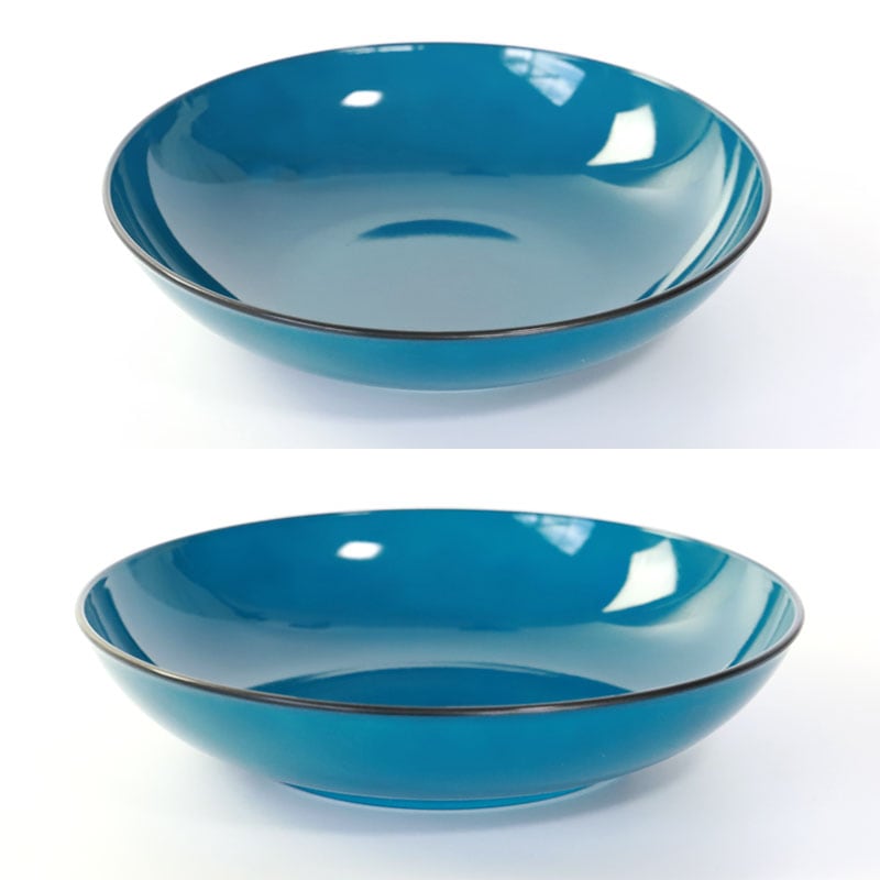 丸深皿 20cm Mサイズ 藍彩 クリーンコート加工 家庭用食洗機 乾燥機