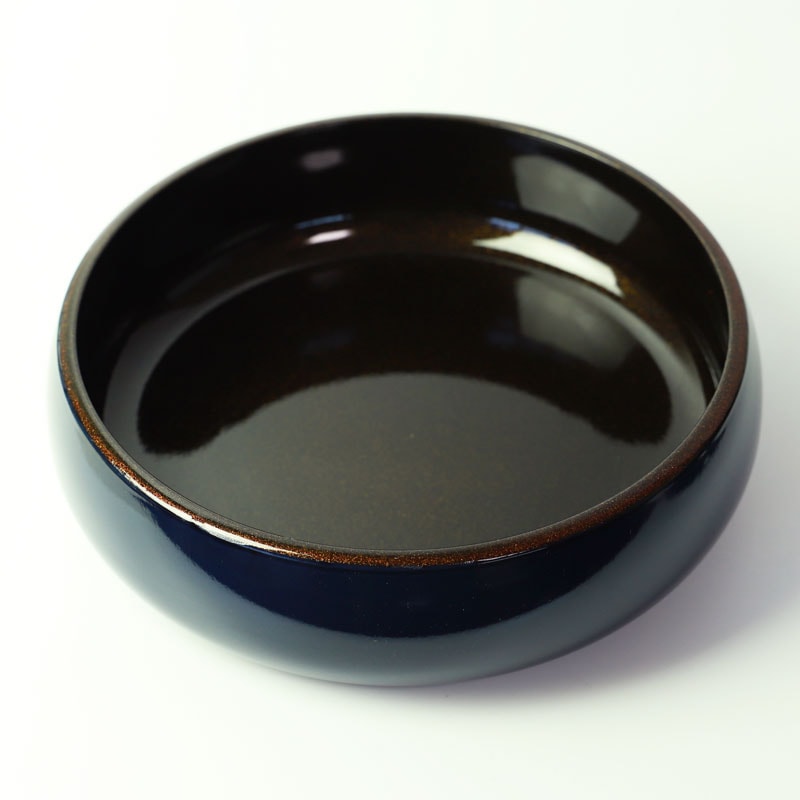 盆付き 菓子鉢 24cm 8寸 紀州塗 菓子器 蓋付 お盆 トレー 丸 ボール鉢