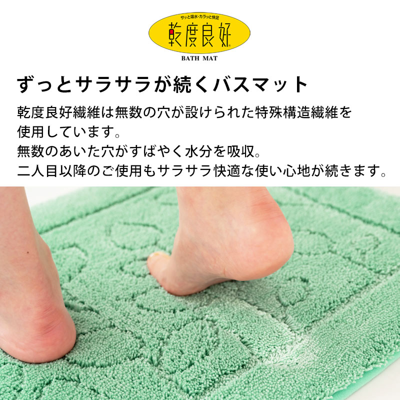 バスマット 乾度良好 ファイン 35×50cm 乾度良好 おしゃれ ふわふわ