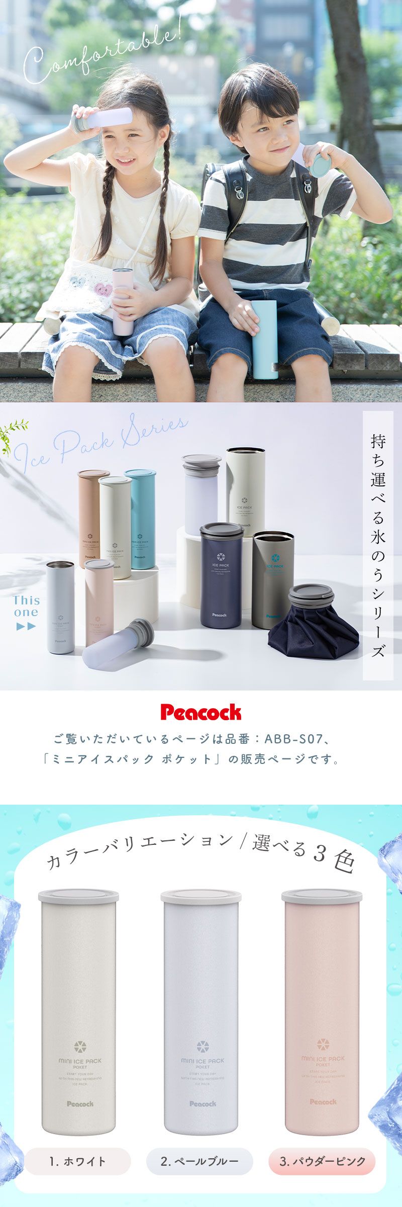 ピーコック 氷のう ミニアイスパック ポケット 正規品 ネッククーラー