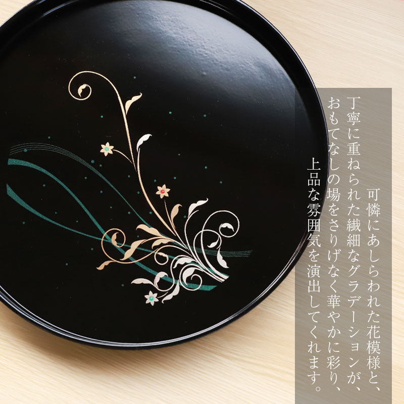 お盆 トレー 紀州塗り 丸盆 菓子盆 菓子鉢 茶托 コースター 7点 セット