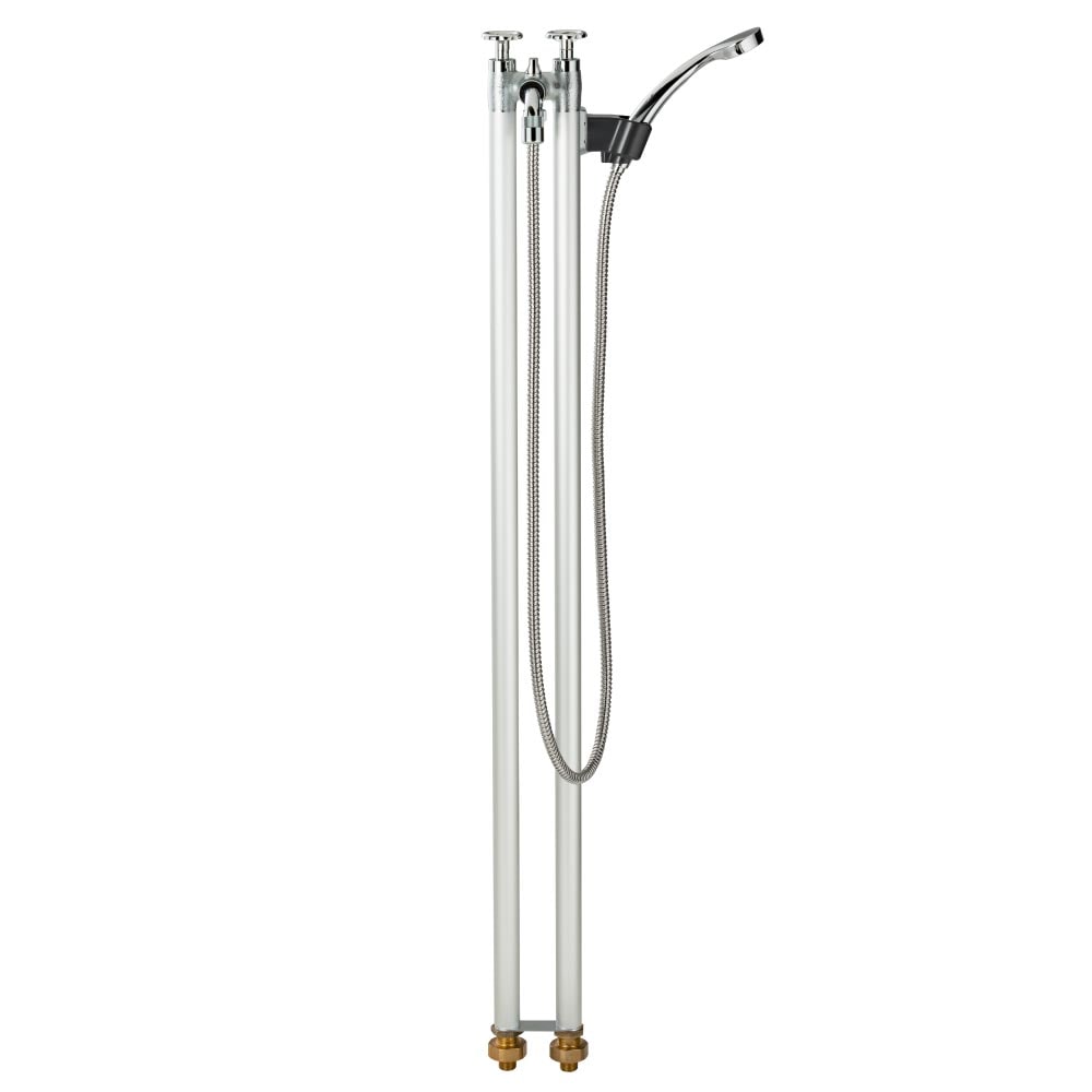 2管式湯水混合水栓柱 ツインクルピラー シャワー付き