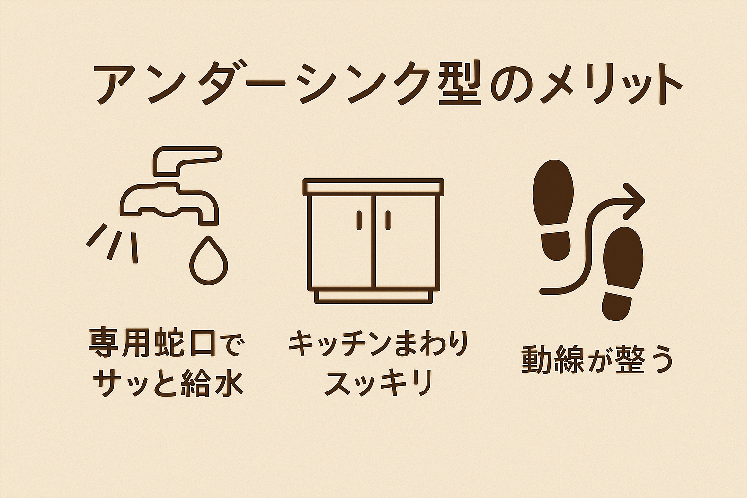 アンダーシンク型のメリット