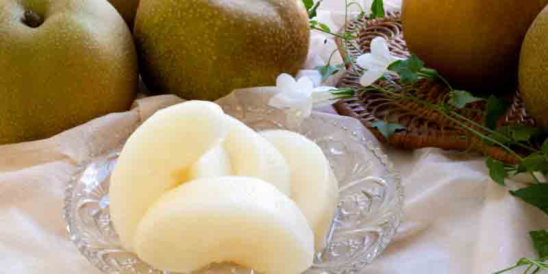 冷やしておいしい梨