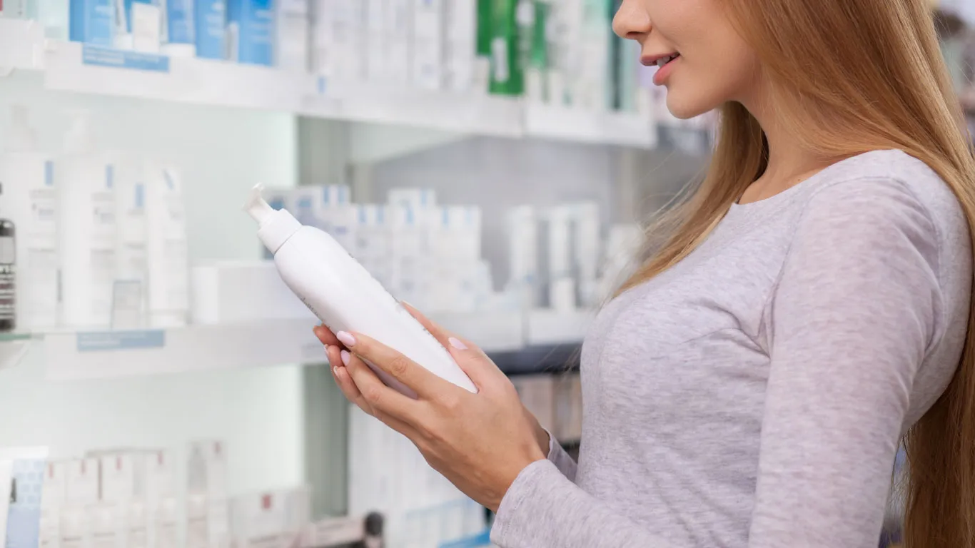 ボディソープ成分表示を確認するイメージ