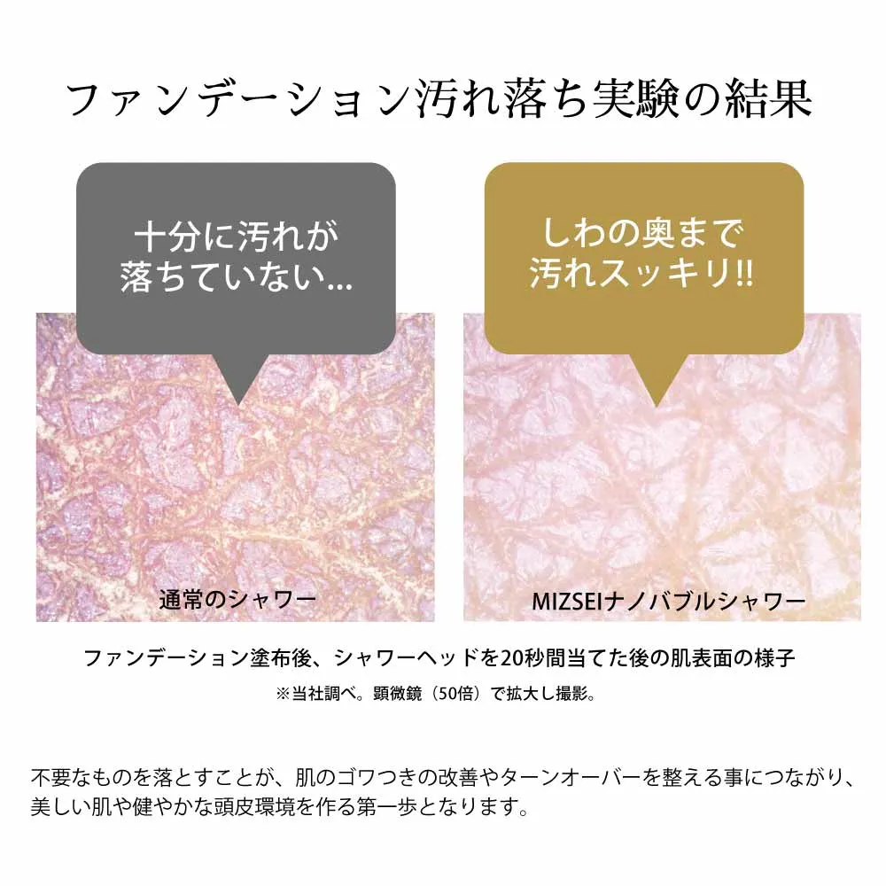 水生活製作所のナノバブルシャワーヘッドの洗浄効果を測定するための汚れ落ち試験