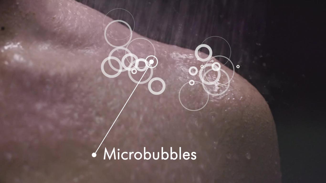 温まりを後押しするマイクロナノバブルシャワーヘッド