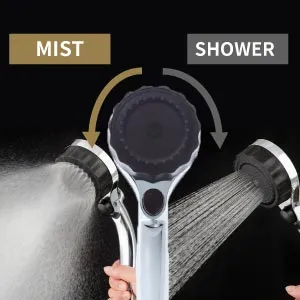 ミスト水流とシャワー水流の切替機能