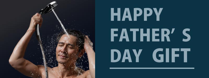 スカルプケアも出来る爽快感たっぷりのシャワーヘッドやオリジナルメッセージが無料で刻印できるぐいのみをラインナップした水生活製作所の父の日ギフトです