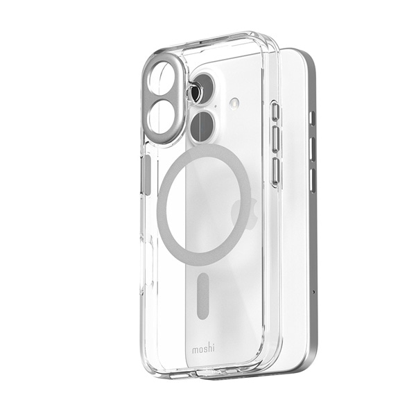 moshi iGlaze [99MO241011] for iPhone 16 (Luna Silver)